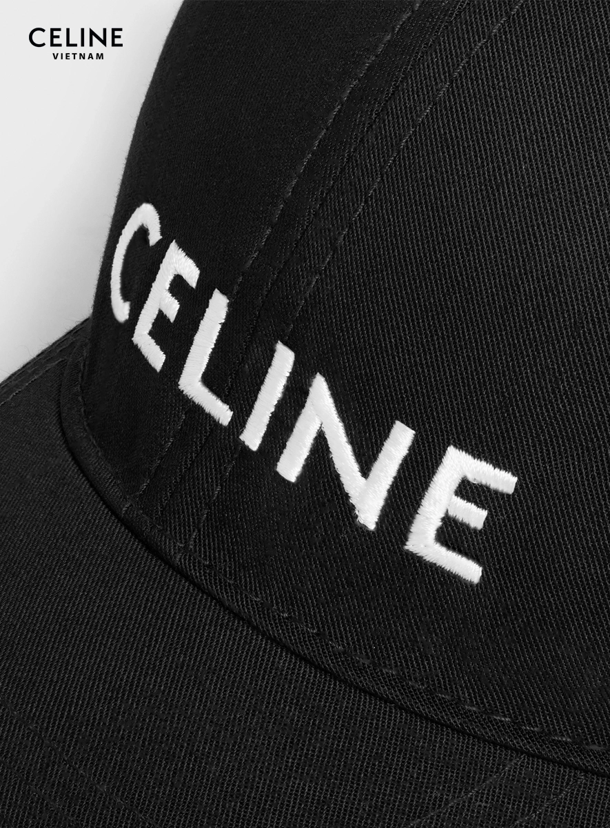 celine-baseball-cotton-den-4 Mũ Celine Baseball Cotton Đen
