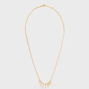 Dây Chuyền Celine Paris Strass Necklace Gold