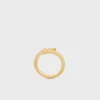 Nhẫn Celine Triomphe Asymmetric Gold