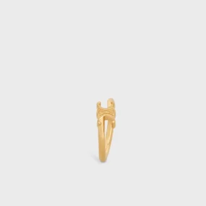 Nhẫn Celine Triomphe Asymmetric Gold