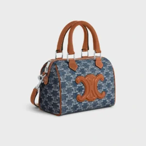 Celine Small Boston Cuir Triomphe Denim