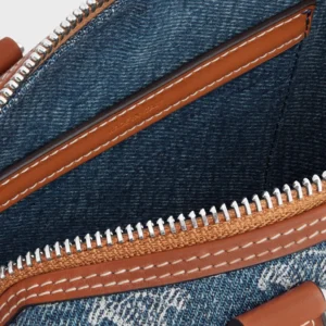 Celine Small Boston Cuir Triomphe Denim
