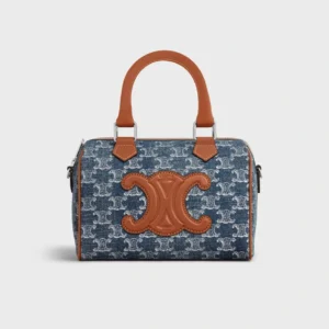 Túi Celine Small Boston Cuir Triomphe Denim