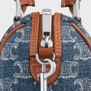 Túi Celine Small Boston Cuir Triomphe Denim